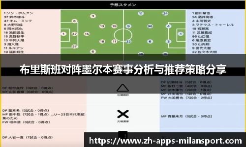 布里斯班对阵墨尔本赛事分析与推荐策略分享