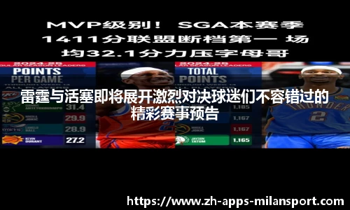 雷霆与活塞即将展开激烈对决球迷们不容错过的精彩赛事预告